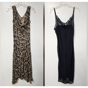 Vtg 2pc Midi Dress 10 Romantic Fairy Grunge Whimsygoth Cowl Neck Burnout Flaw